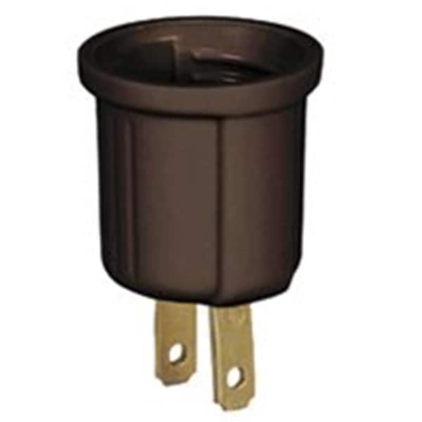 Eaton Wiring Devices 738B-BOX Keyless Lamp Socket Adapter, 250 Volt, 660 Watts, Brown 4186334 - main